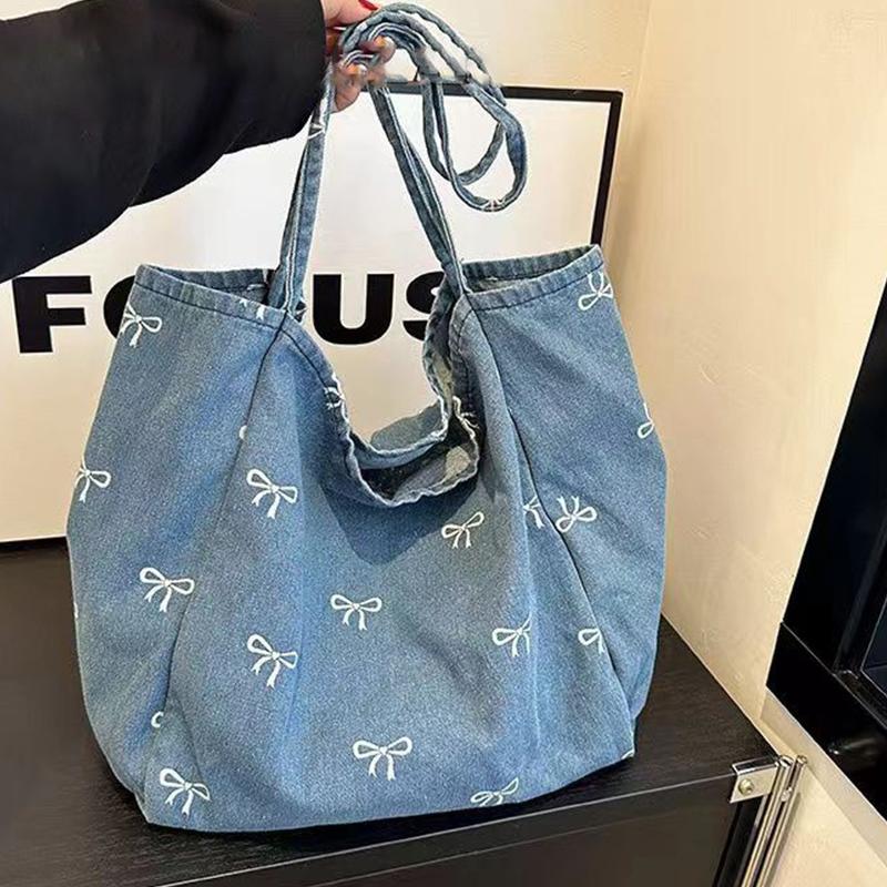 Women Bags Jeans - حقيبة حمل نسائية كبيرة السعة من