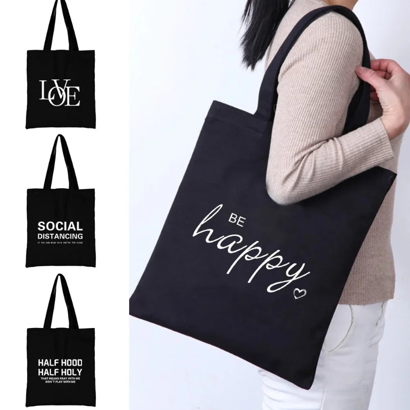 Women Bags For Office - Kawaii الكرتون البرتقال القط طباعة أسود