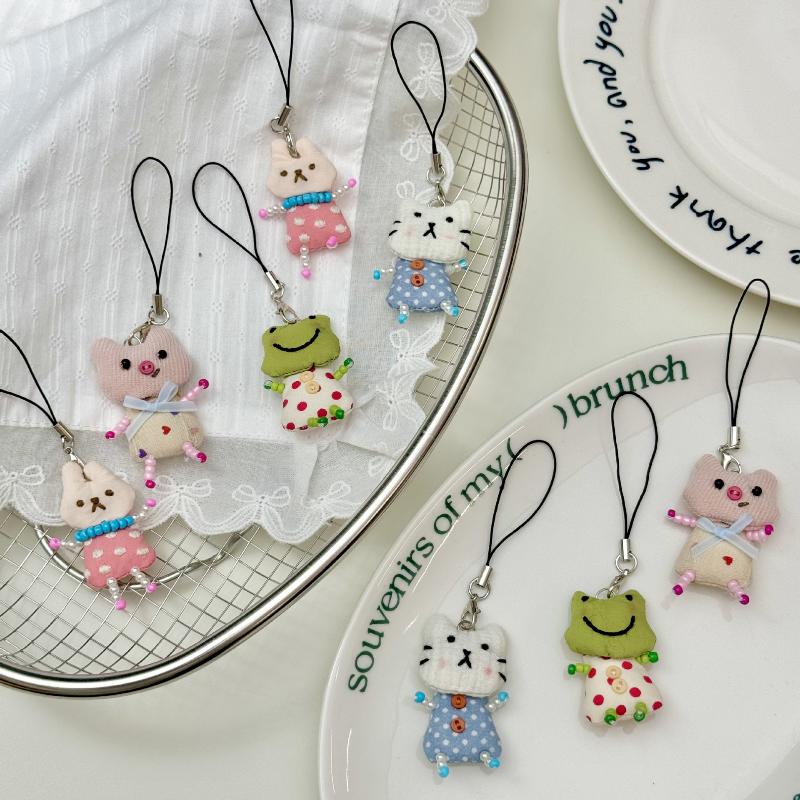Women'S Young Bags - سلسلة مفاتيح على شكل ضفدع/خنزير/قط للنساء