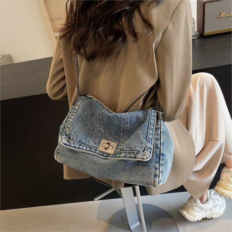 Women Bags Jeans - Harajuku نمط خمر الدنيم حمل حقيبة