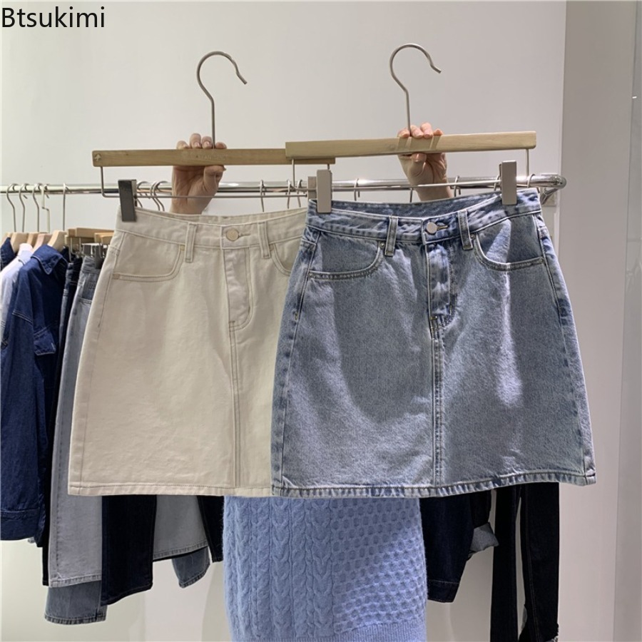 Women Bags Jeans - تنورة جينز قصيرة جديدة للنساء صيف
