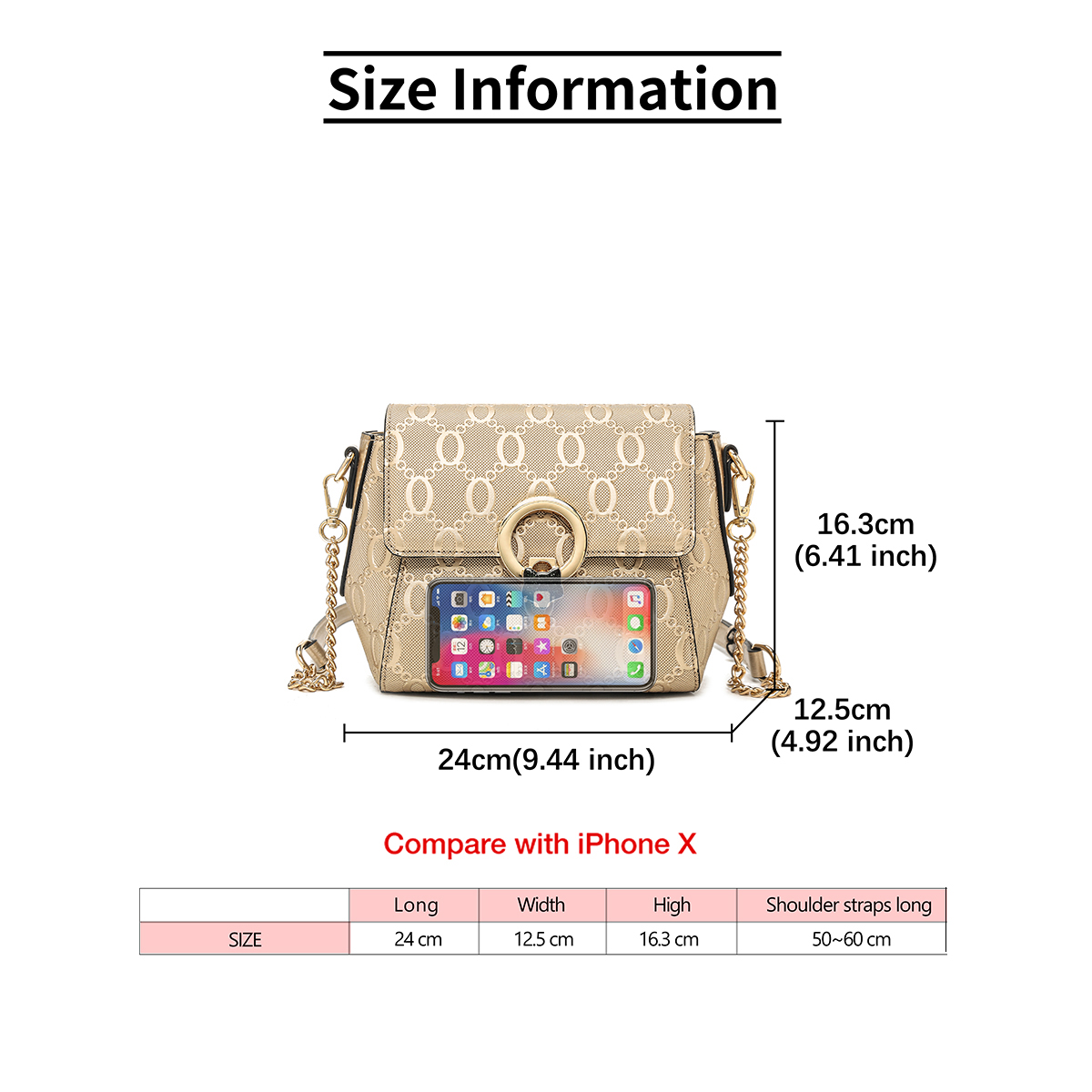 حقيبة كتف نسائية فاخرة من مارك - مراجعة Women Bags Golden وسعره