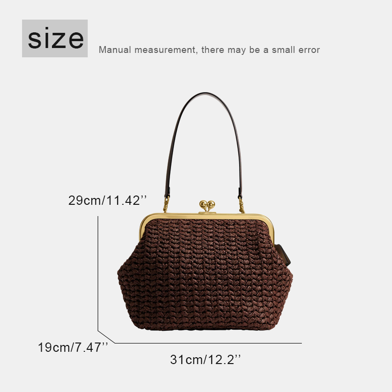 حقائب شاطئ من القش بإطار قفل ي - مراجعة Women'S Vegan Bags وسعره