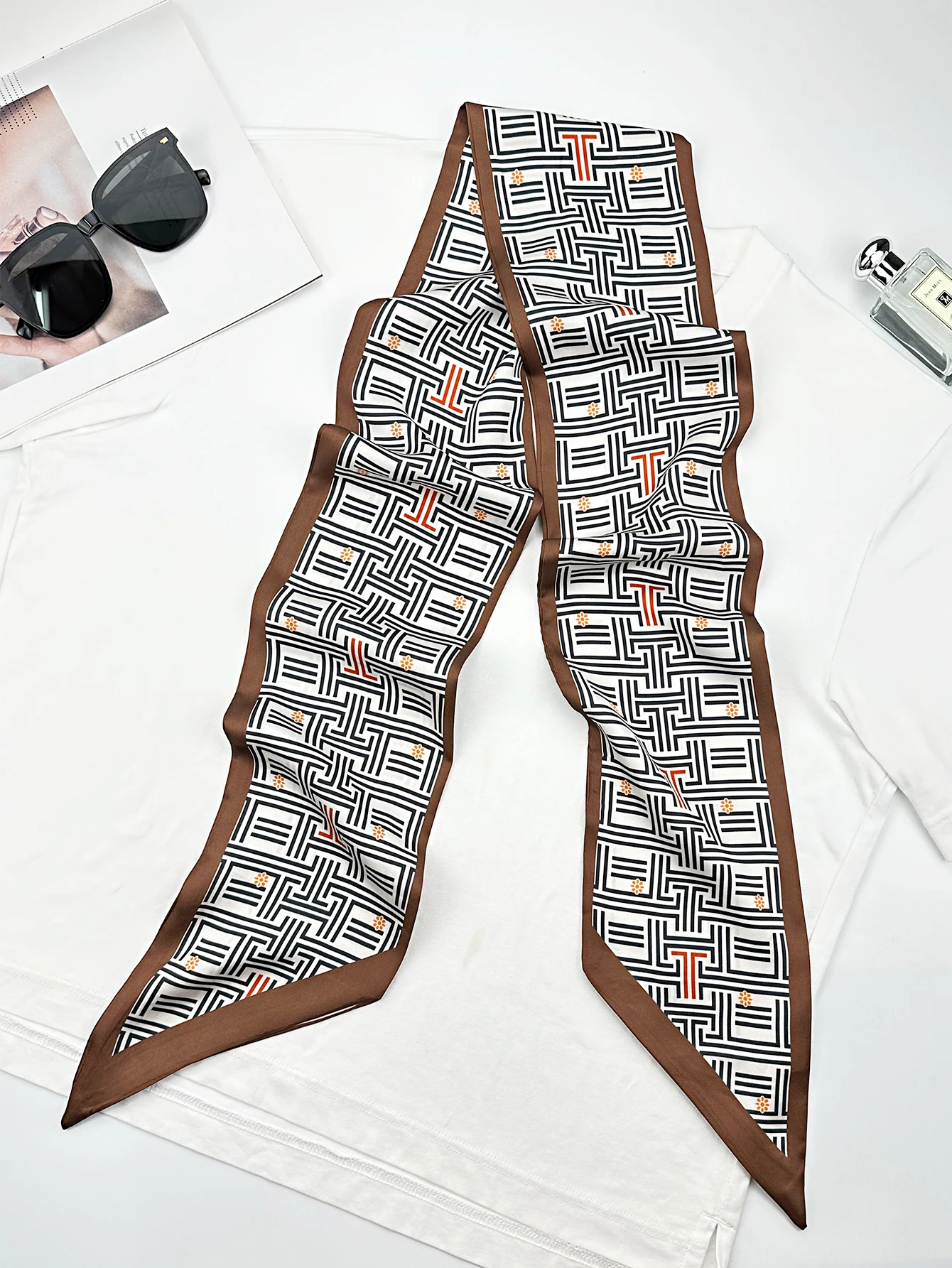 الفاخرة الهندسة نحيل وشاح حرير - مراجعة Women Bags For Office وسعره