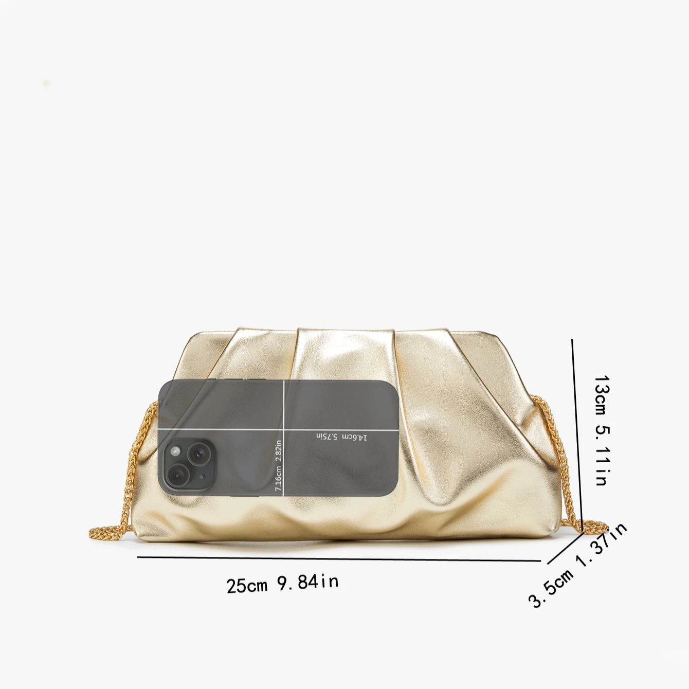 حقائب يد مصممة وحقائب كتف ذهبي - مراجعة Women Bags Golden وسعره