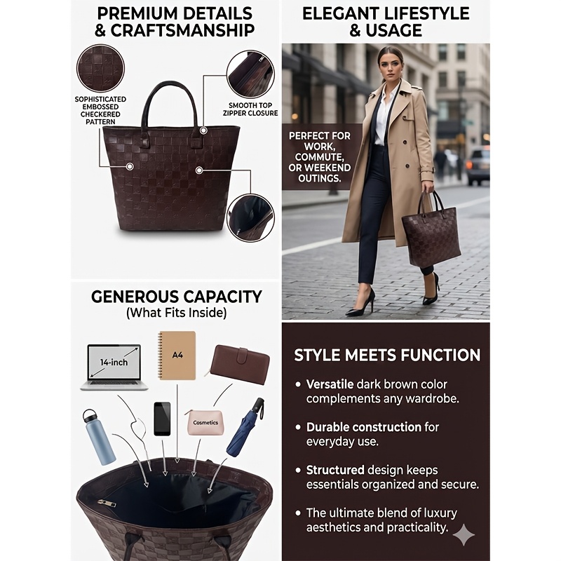 حقيبة يد نسائية فاخرة بنمط مبط - مراجعة Women'S Vegan Bags وسعره