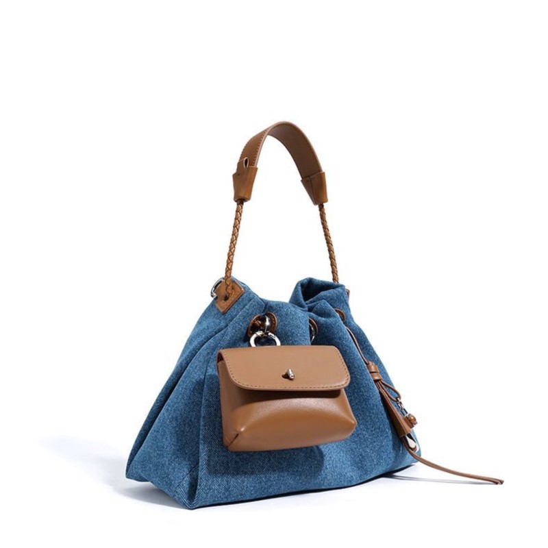 JIAERDI شارع العليا الدنيم دلو - مراجعة Women Bags Jeans وسعره