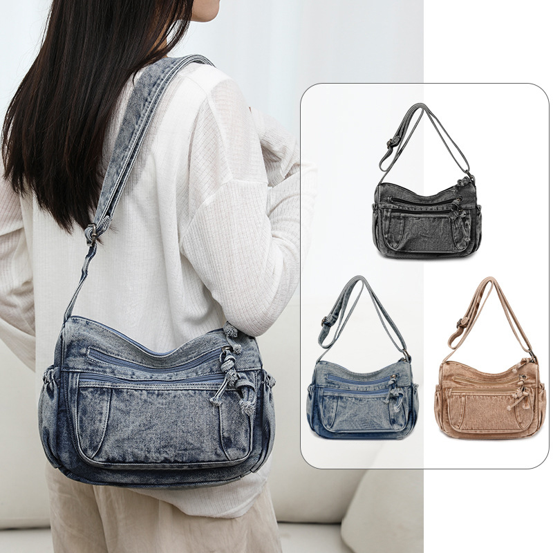 حقيبة كتف بحبال سفر عتيقة للنس - مراجعة Women Bags Jeans وسعره
