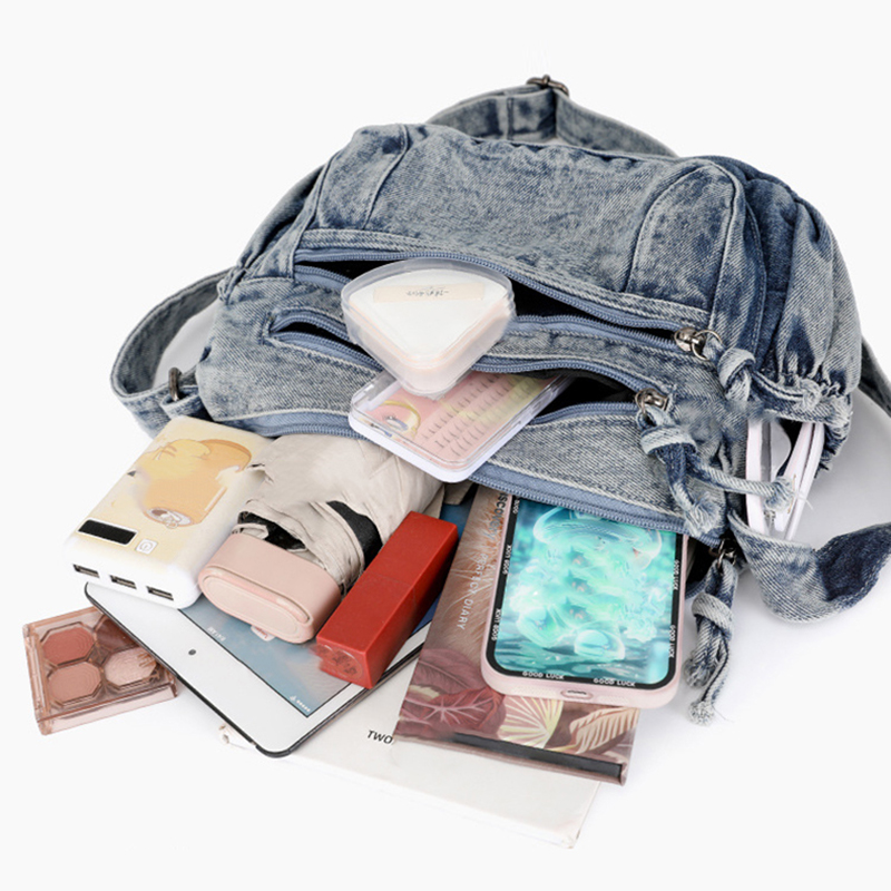 حقيبة كتف بحبال سفر عتيقة للنس - مراجعة Women Bags Jeans وسعره