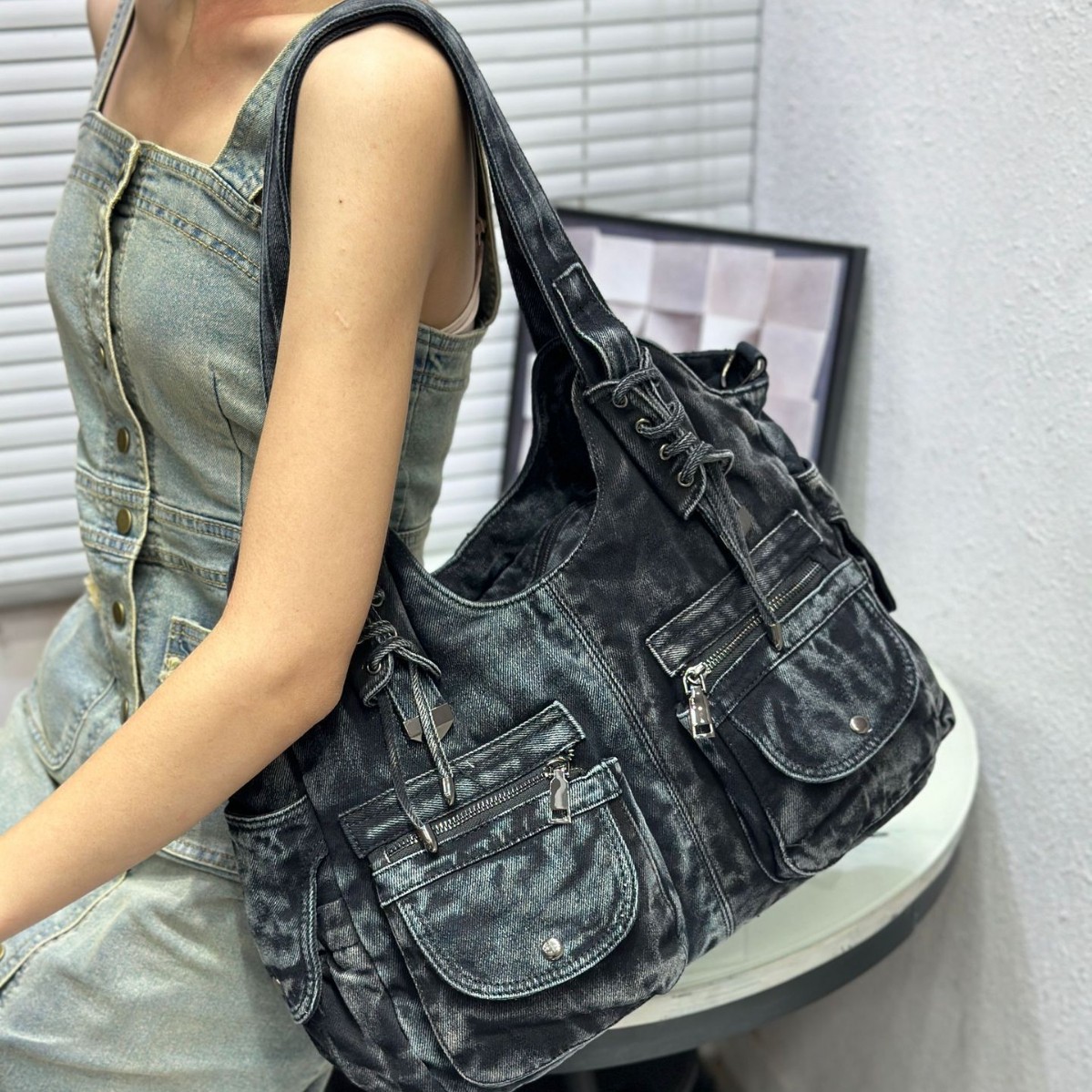 حقيبة نسائية من قماش الدنيم Y2 - مراجعة Women Bags Jeans وسعره