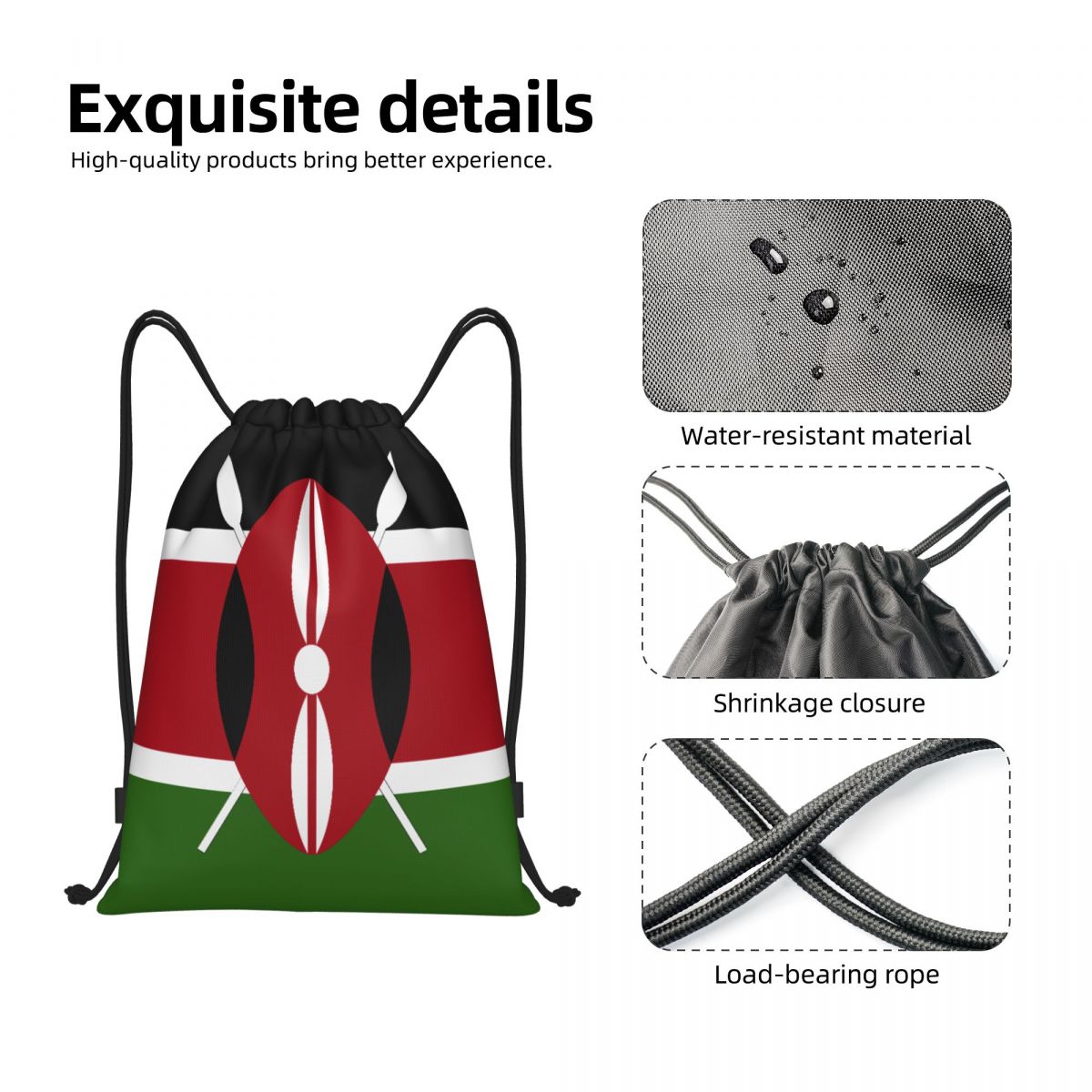 مخصص كينيا العلم الرباط حقيبة  - مراجعة Women Bags Kenya وسعره