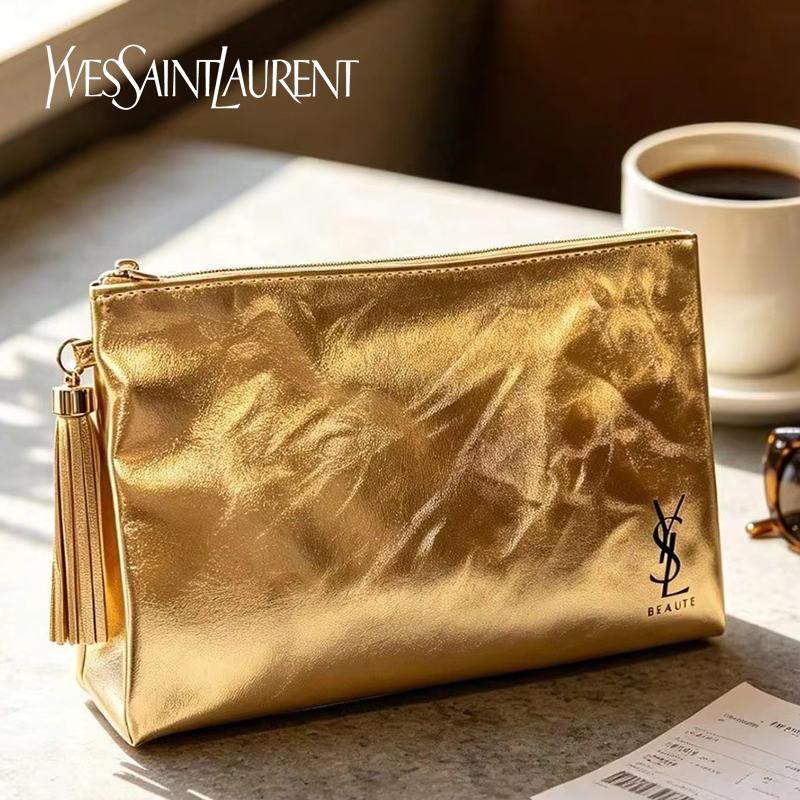 حقيبة مستحضرات التجميل الذهبية - مراجعة Women Bags Golden وسعره