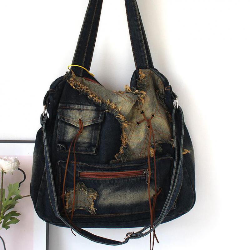 حقيبة كتف نسائية كبيرة السعة ب - مراجعة Women Bags Jeans وسعره