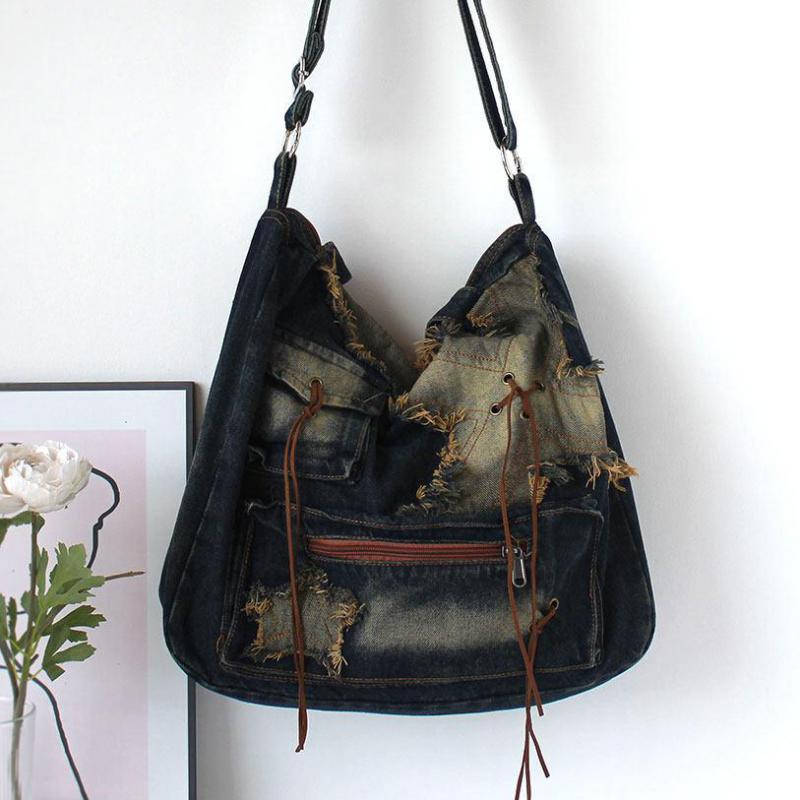 حقيبة كتف نسائية كبيرة السعة ب - مراجعة Women Bags Jeans وسعره